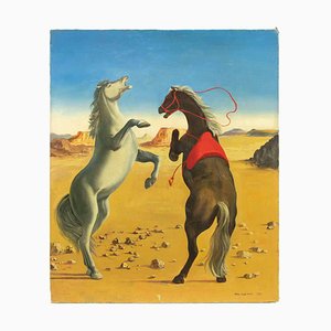 Aldo Pagliacci, Horses, Oil on Canvas, 1973-ZCI-1770196