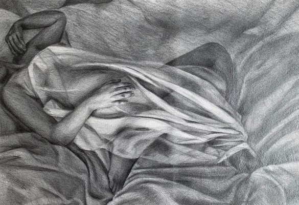 Aleksandra Kalisz, Nude, Pencil Drawing-XHG-1803219