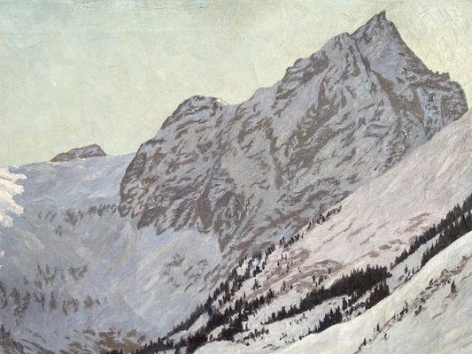 Alex Weise, Snowy Landscape, Oil Painting on Canvas, 1920s-BGS-1787691