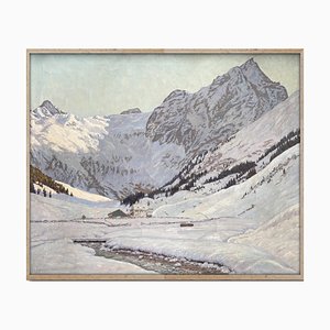 Alex Weise, Snowy Landscape, Oil Painting on Canvas, 1920s-BGS-1787691