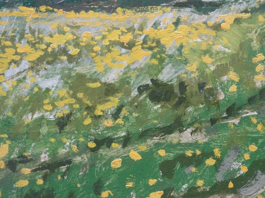 Alfejs Bromults, Dandelions Are Blooming, 1981, Oil on Cardboard-FNC-1800184