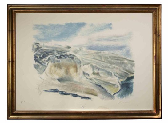 Alfonso Avanessian, Landscape, Lithograph, 1970s-ZCI-988811