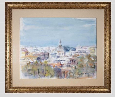 Alfonso Avanessian, View of Rome, Oil on Canvas, 1990s, Framed-ZCI-1761910