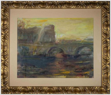 Alfonso Avanessian, View of Rome, Oil Painting, 1990s, Framed-ZCI-1761908