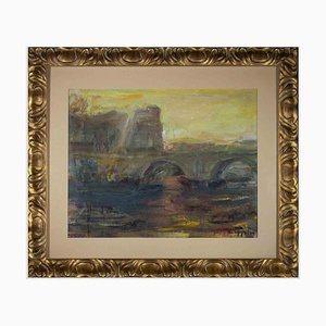 Alfonso Avanessian, View of Rome, Oil Painting, 1990s, Framed-ZCI-1761908