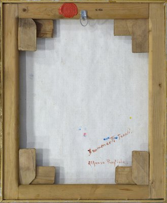 Alfonso Pragliola, Frammenti Tonali, Mixed Media on Raw Jute Canvas, Framed, Italy, 2000s-VHF-1268589