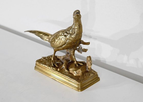 Alfred Dubucand, The Pheasant, Late 19th Century, Bronze-RVK-1395230