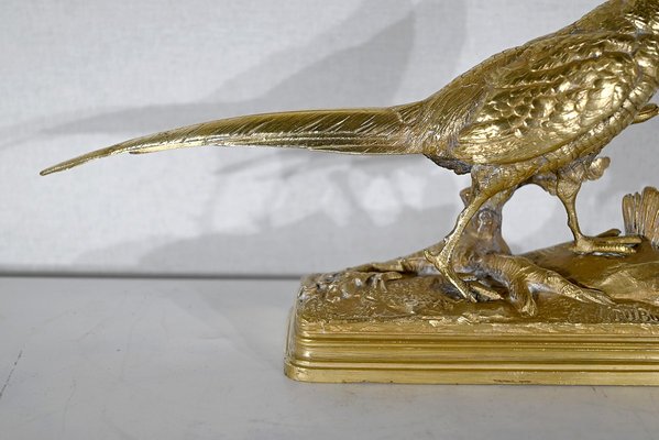 Alfred Dubucand, The Pheasant, Late 19th Century, Bronze-RVK-1395230