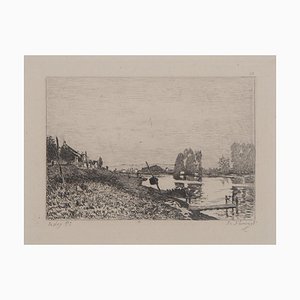 Alfred Sisley, Riverside, 1873, Engraving-KHH-1437283