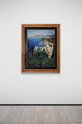 Alfredo Santini, Costiera Amalfitana, Oil on Canvas, Italy, Framed-VHF-1231355