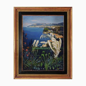 Alfredo Santini, Costiera Amalfitana, Oil on Canvas, Italy, Framed-VHF-1231355