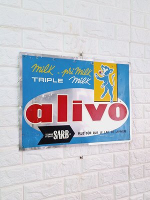 Alivo Milk Shop Advertisement Sign, 1970s-FRB-1766032