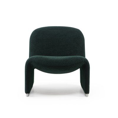 Alky Chair in Dark Green Bouclé by Giancarlo Piretti for Artifort, 1980s-TJQ-1932166