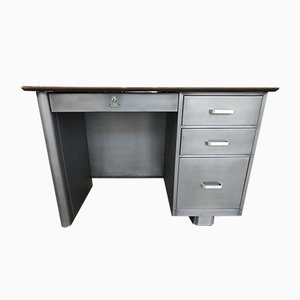 All Steel Tanker Desk from Challenger Steel Products, Brooklyn, New York, USA, 1950s-QUC-1030616