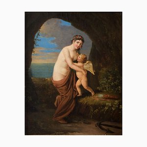 Allegorical Scene, Aphrodite and Eros - Oil on Canvas - Late 18th / Early 19th Late 18 - Early 19th Century-ZCI-756067