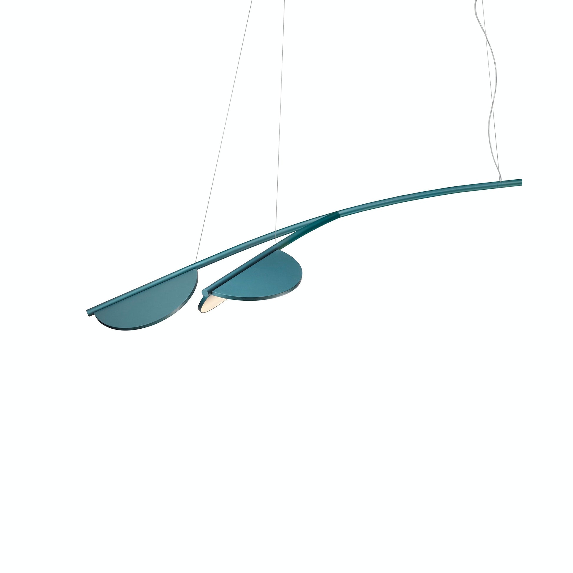 Almendra Organic Suspension 2 Lamp by Flos #Long / Bay Blue Metallized