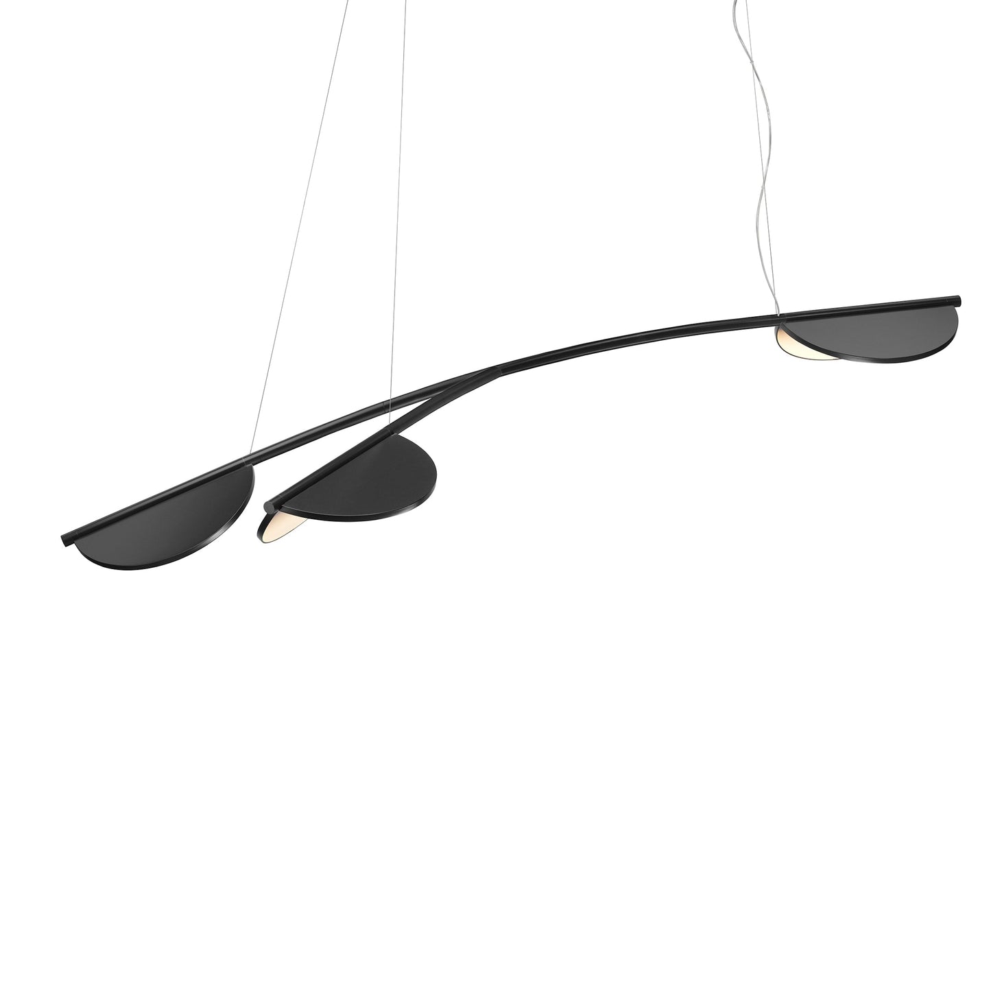 Almendra Organic Suspension 3 Lamp by Flos #Long / Anthracite