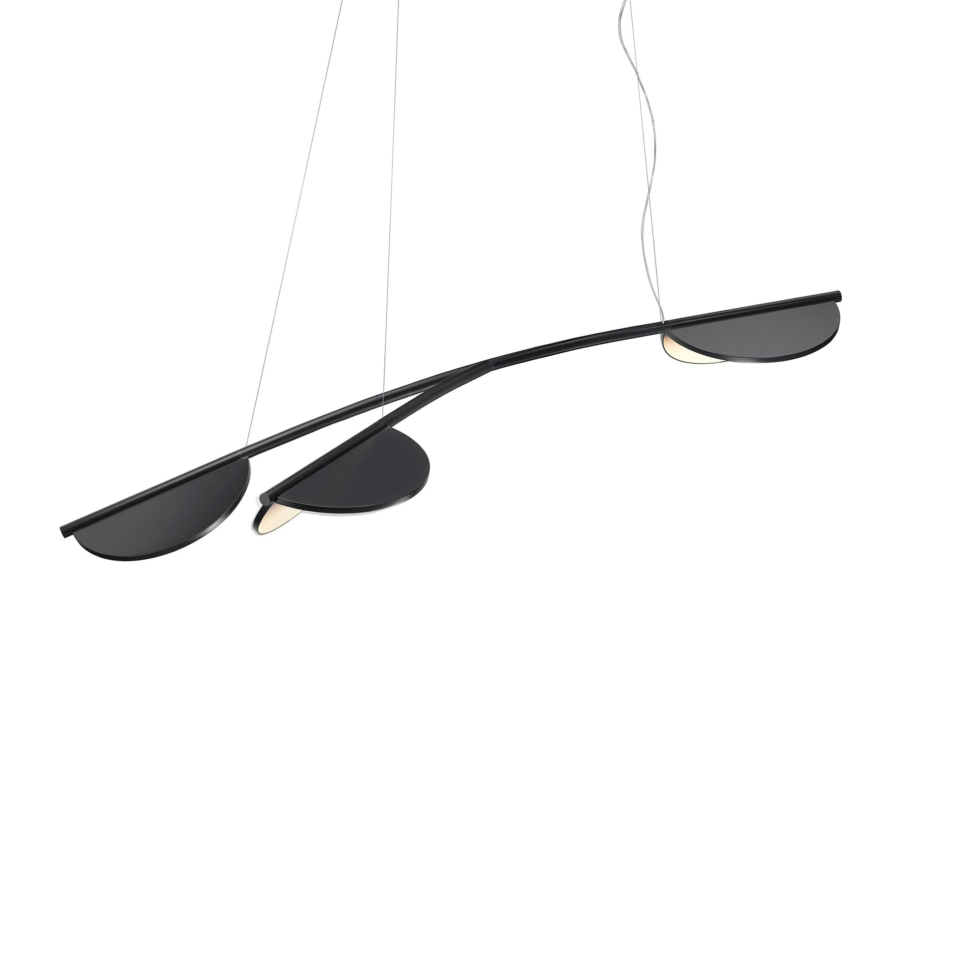 Almendra Organic Suspension 3 Lamp by Flos #Short / Anthracite