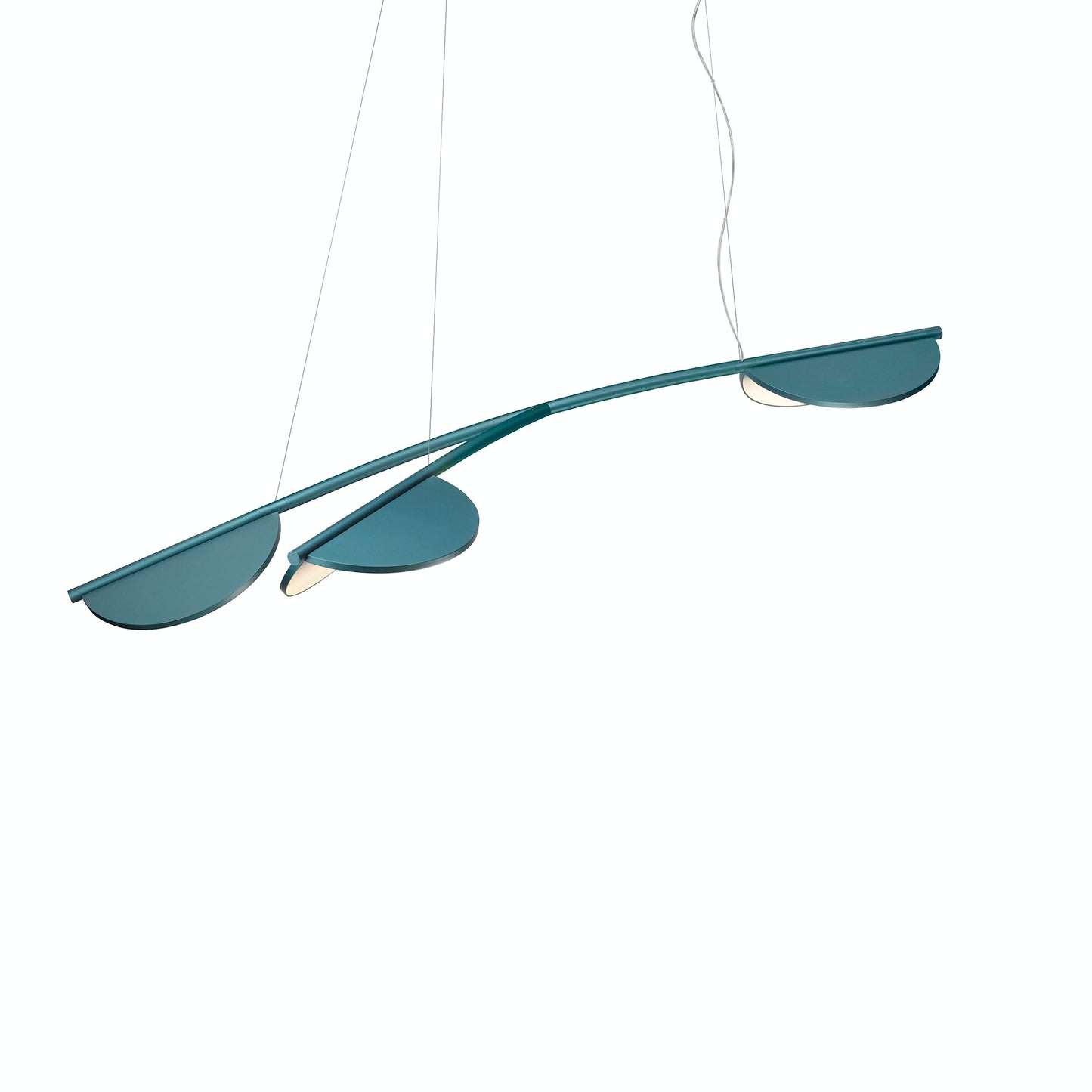 Almendra Organic Suspension 3 Lamp by Flos #Short / Bay Blue Metallized