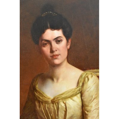 Alphonse Dargent, Woman Portrait, 1800s, Oil on Canvas-YVI-2016035