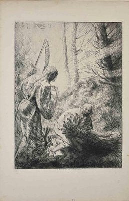 Alphonse Legros, Death and the Lumberjack, Original Etching, 1876-ZCI-1268885