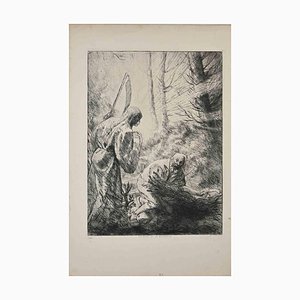 Alphonse Legros, Death and the Lumberjack, Original Etching, 1876-ZCI-1268885