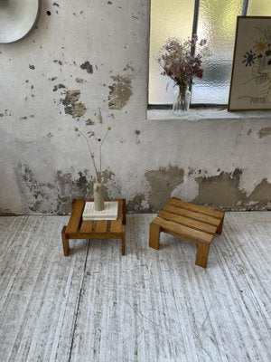 Alpine Stools or Sofa End Tables in Pine by Charlotte Perriand, 1960, Set of 2-LCU-1411017