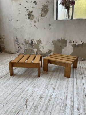 Alpine Stools or Sofa End Tables in Pine by Charlotte Perriand, 1960, Set of 2-LCU-1411017