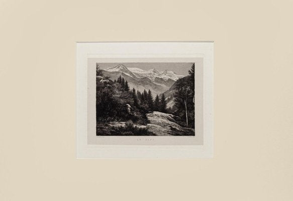 Alps - Original Lithography on Paper by A. Lauro - 20th Century 20th Century-ZCI-761628