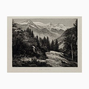 Alps - Original Lithography on Paper by A. Lauro - 20th Century 20th Century-ZCI-761628