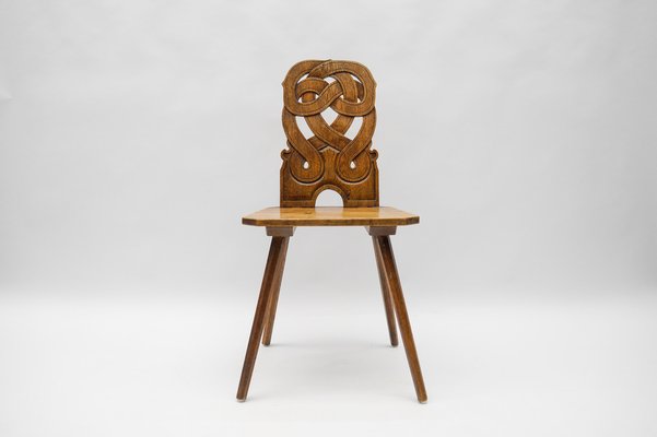 Alsatian Chair with Interlacing Pattern, France, 1930s-KQB-1768239