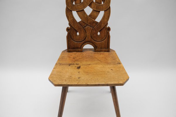 Alsatian Chair with Interlacing Pattern, France, 1930s-KQB-1768239