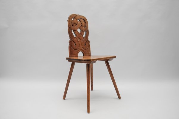 Alsatian Chair with Interlacing Pattern on the Back, France, 1930s-KQB-1768246