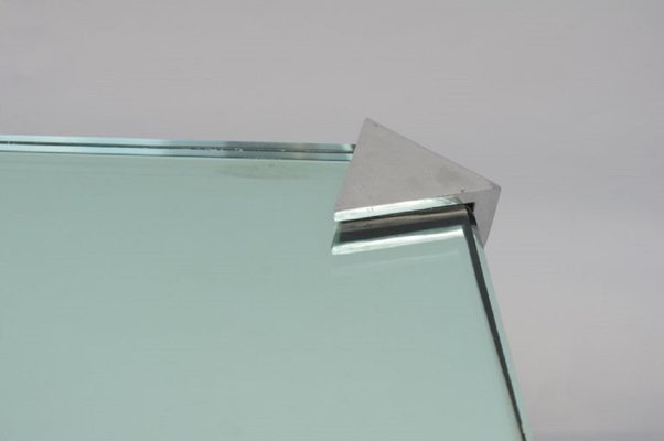 Aluminium and Mirrored Coffee Table, 1980s-CEJ-488331