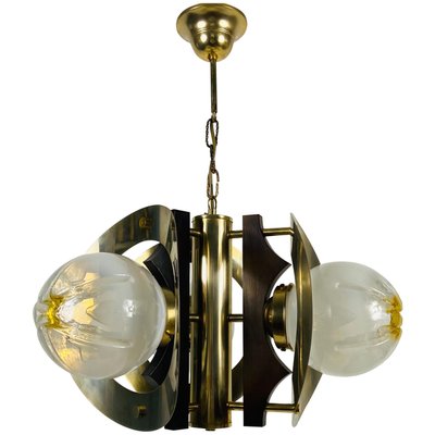 Aluminium and Murano Glass Ceiling Light from Mazegga, Italy, 1970s-PUK-826193