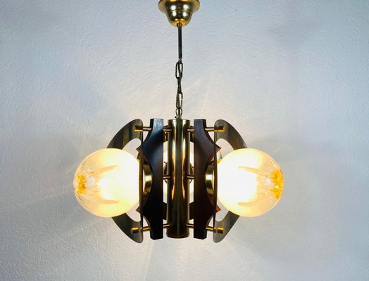 Aluminium and Murano Glass Ceiling Light from Mazegga, Italy, 1970s-PUK-826193