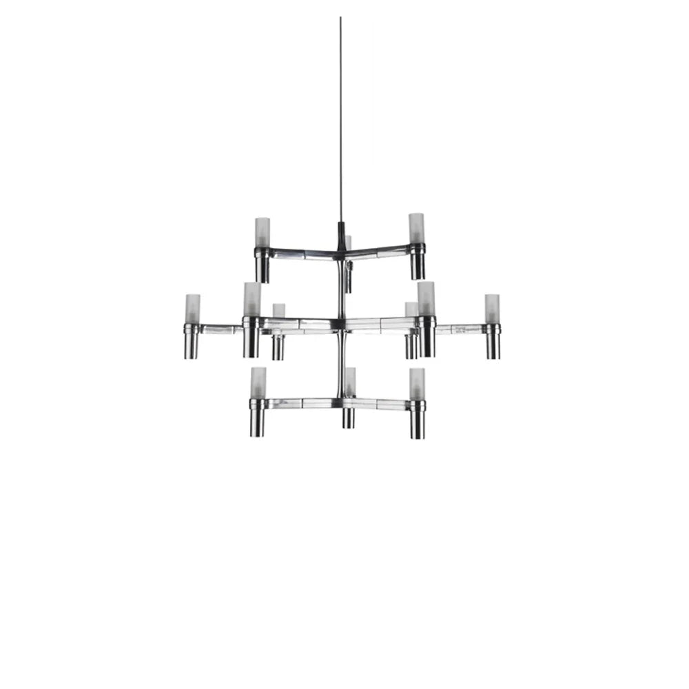 Crown Minor - Die Cast Aluminium Chandelier by Nemo #Polished aluminium