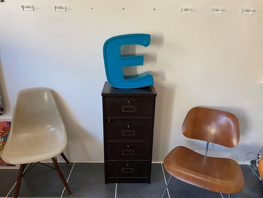 Aluminum and Acrylic Glass Letter E, 1970s-ZYJ-822001