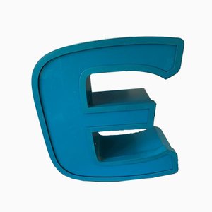 Aluminum and Acrylic Glass Letter E, 1970s-ZYJ-822001