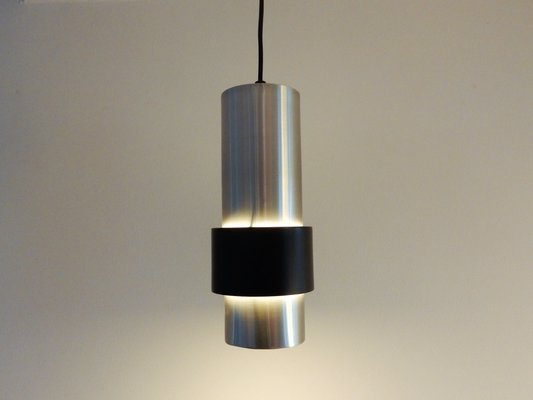 Aluminum and Black Pendant Lamps, Set of 3-NV-827397