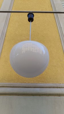 Aluminum and Glass Ceiling Lamp by Oscar Torlasco for Lumi, 1960s-OHK-678526