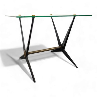 Aluminum and Glass Coffee Table by Angelo Ostuni-HLV-2024393