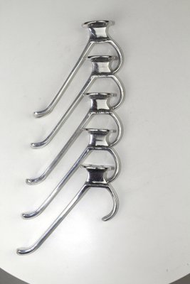 Aluminum Clothes Hooks, 1950s, Set of 5-ZWH-657434