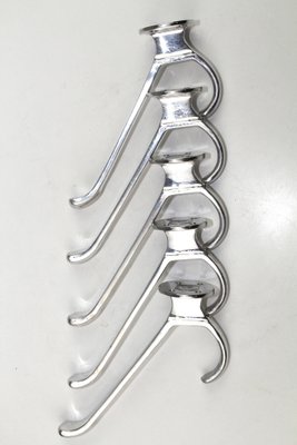 Aluminum Clothes Hooks, 1950s, Set of 5-ZWH-657434