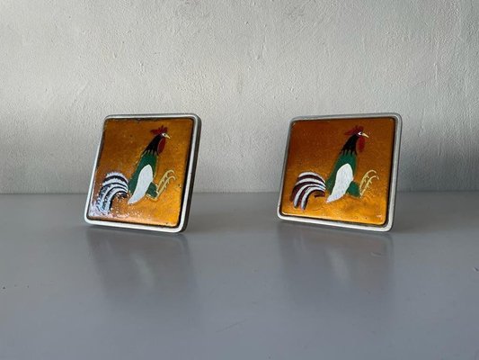 Aluminum Rooster Door Handles from WSS, Europe, 1940s / 50s, Set of 2-RDS-1372754