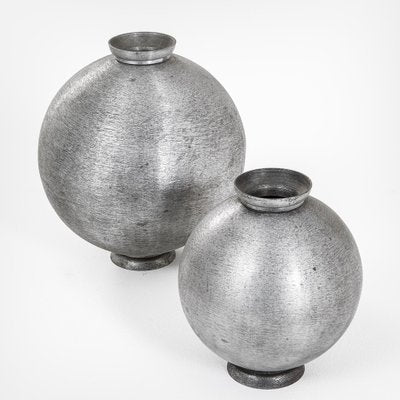 Aluminum Vessels by Lorenzo Burchchiellaro for Incussa, 1960s, Set of 2-FWM-981780