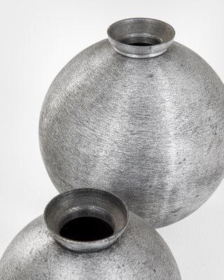 Aluminum Vessels by Lorenzo Burchchiellaro for Incussa, 1960s, Set of 2-FWM-981780