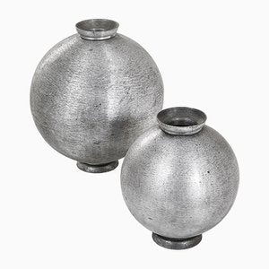 Aluminum Vessels by Lorenzo Burchchiellaro for Incussa, 1960s, Set of 2-FWM-981780