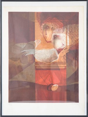 Àlvar Suñol Munoz-Ramos, Surrealist Scene, 1978, Lithograph on Paper, Framed-AOI-1106728