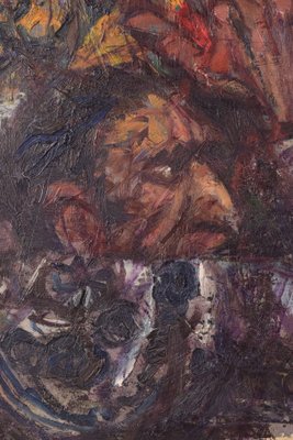 Alvaro, Battle Scene, 1960s, Oil on Canvas, Framed-AOI-1106788